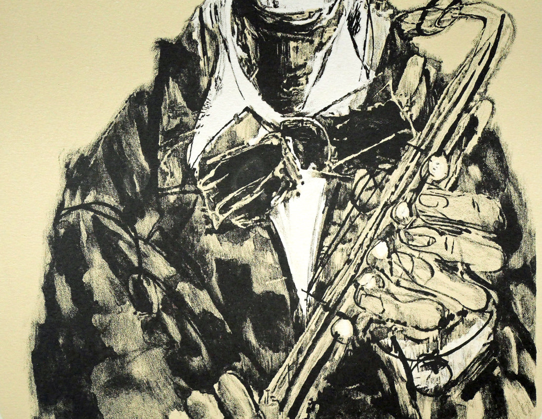 増田誠「ピエロ(道化師)」リトグラフ 拡大画像3