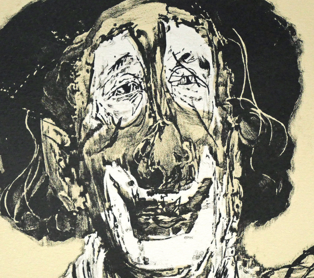 増田誠「ピエロ(道化師)」リトグラフ 拡大画像2