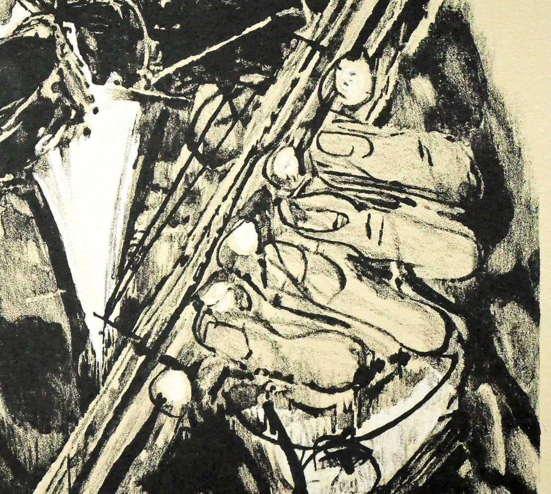 増田誠「ピエロ(道化師)」リトグラフ 拡大画像4