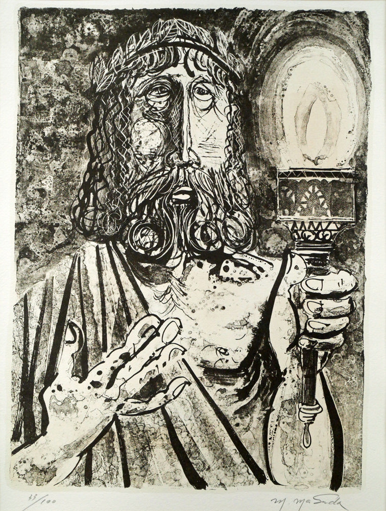 増田誠「プロメテウス(ギリシャ神話シリーズ)」リトグラフ 作品全体画像