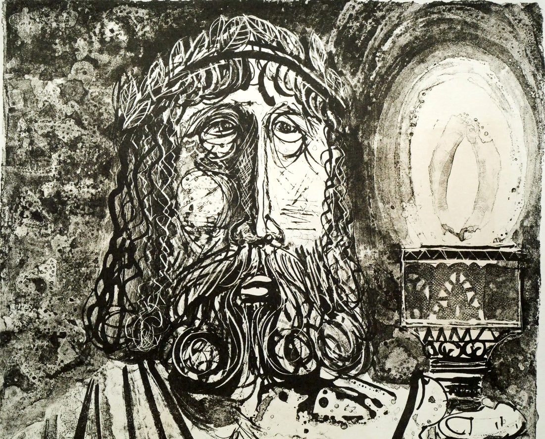 増田誠「プロメテウス(ギリシャ神話シリーズ)」リトグラフ 拡大画像1