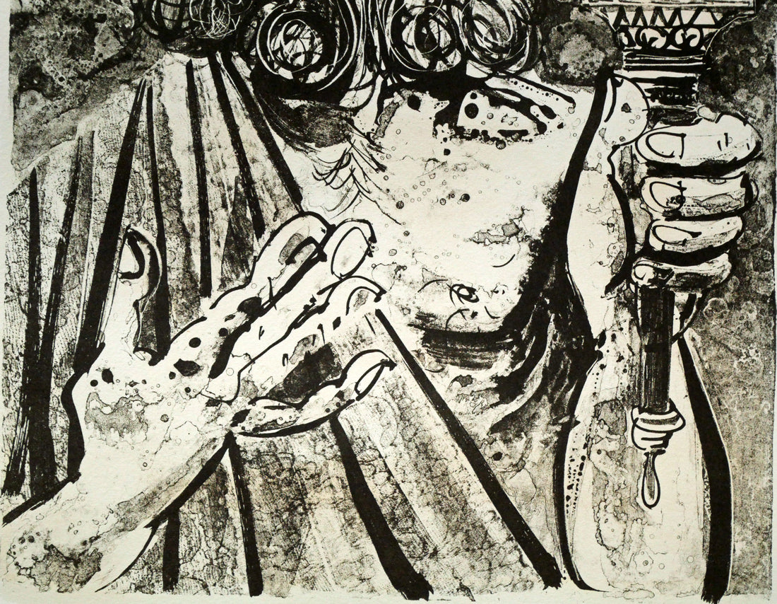 増田誠「プロメテウス(ギリシャ神話シリーズ)」リトグラフ 拡大画像3