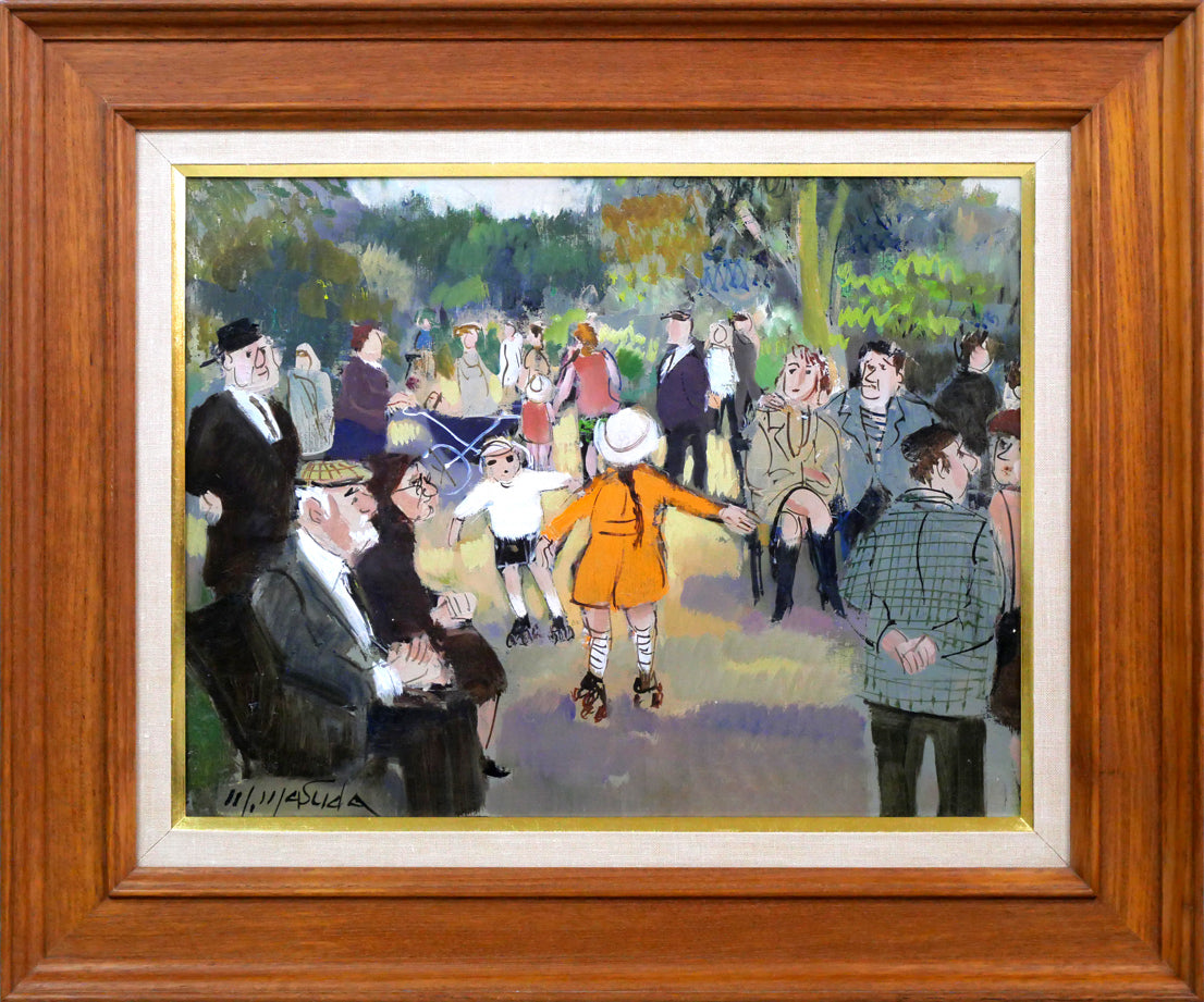 増田誠「ルクサンブルグ公園A(パリ)」油絵・F6号