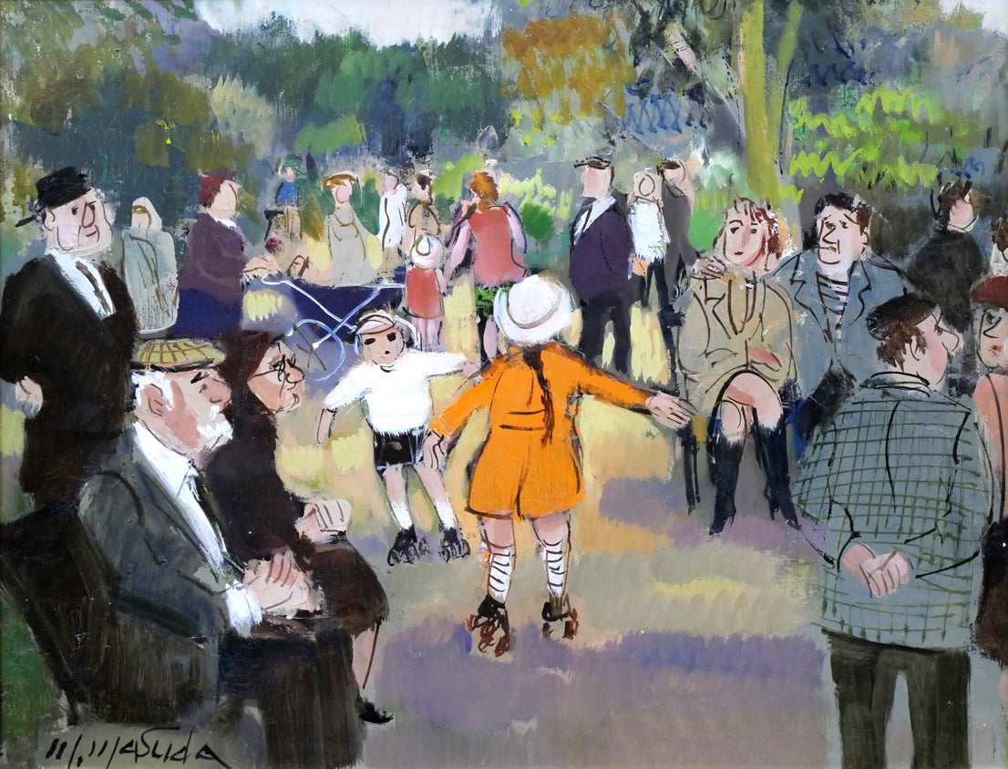 増田誠「ルクサンブルグ公園A(パリ)」油絵・F6号 作品全体拡大画像