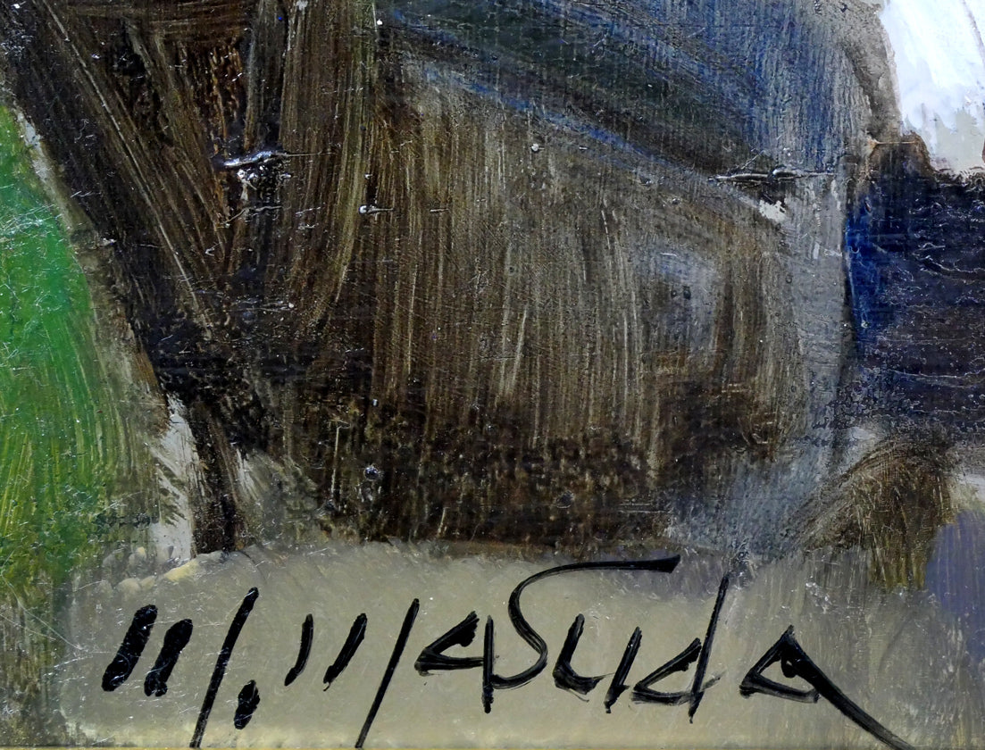 増田誠「ルクサンブルグ公園A(パリ)」油絵・F6号 サイン拡大画像