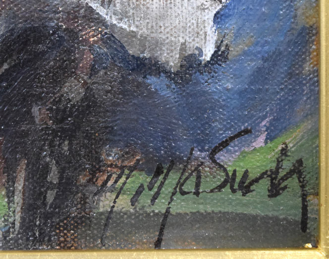 増田誠「ルクサンブルグ公園(パリ)」油絵・F4号 サイン拡大画像