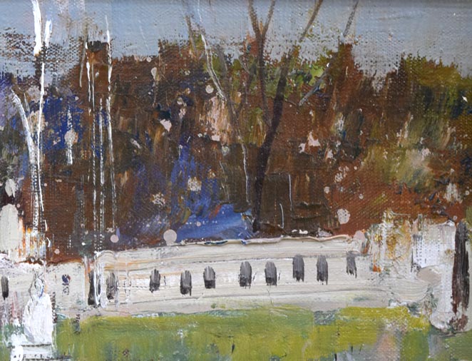 増田誠「ルクサンブルグ公園(パリ)」油絵・F4号 拡大画像2