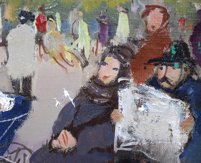 増田誠「ルクサンブルグ公園(パリ)」油絵・F4号 拡大画像5