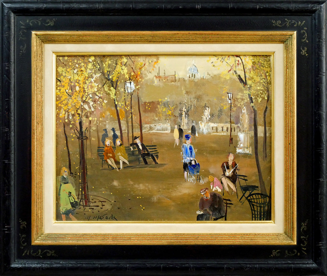増田誠「ルクサンブルグ公園」油絵・F6号
