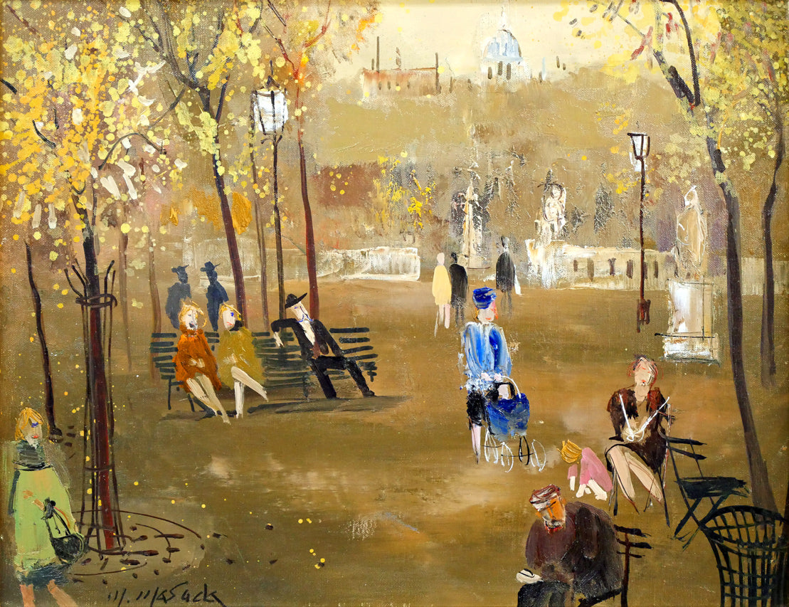 増田誠「ルクサンブルグ公園」油絵・F6号 作品全体拡大画像