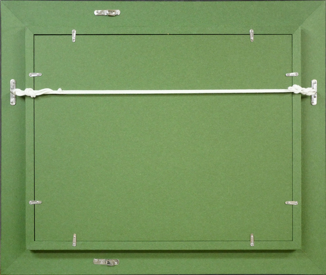 増田誠「ルクサンブルグ公園」油絵・F6号 額縁裏側画像