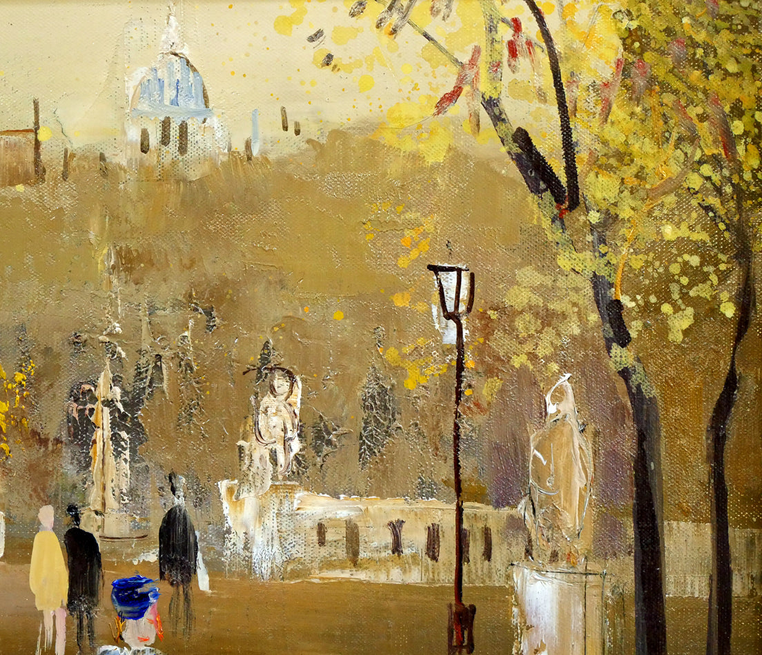 増田誠「ルクサンブルグ公園」油絵・F6号 拡大画像2