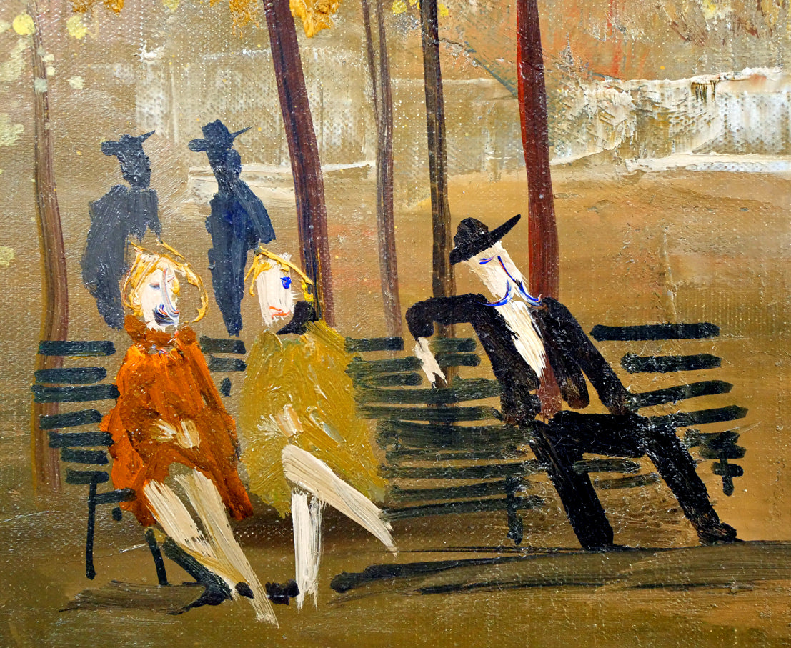 増田誠「ルクサンブルグ公園」油絵・F6号 拡大画像5