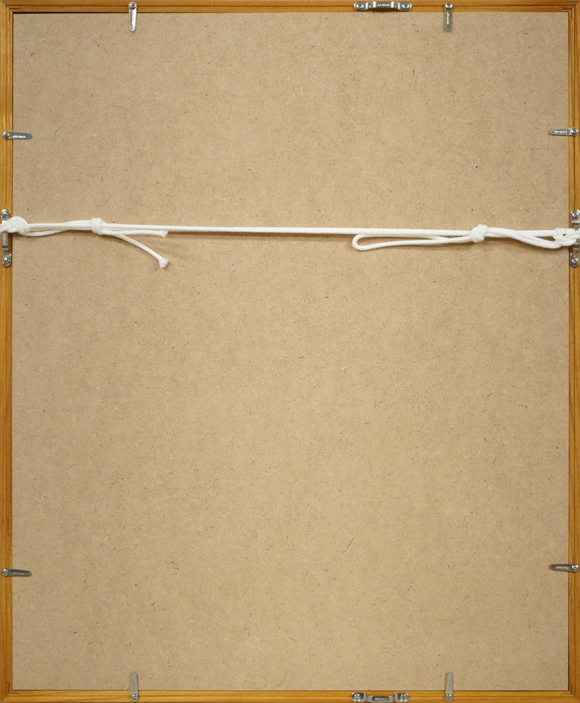 増田誠「スペードのエース」水彩画・色紙 額縁裏側画像