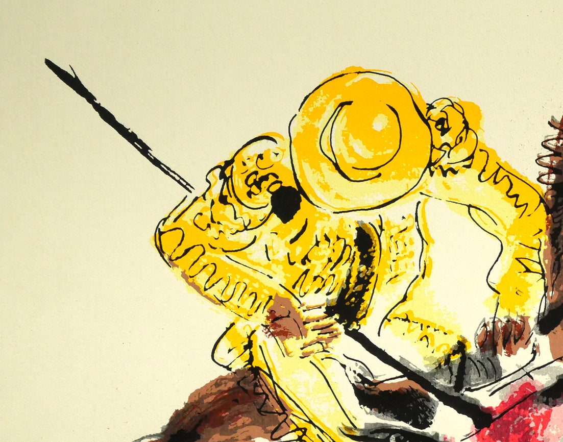 増田誠「闘牛」リトグラフ 拡大画像1