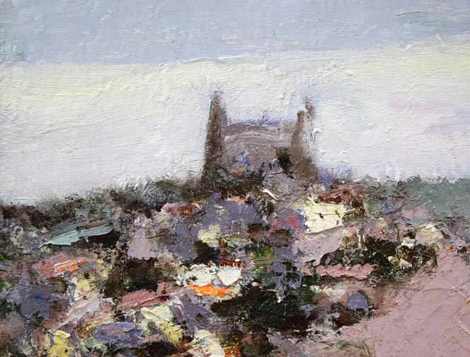 的場信治「トレド(スペイン)」油絵・F6号 拡大画像1