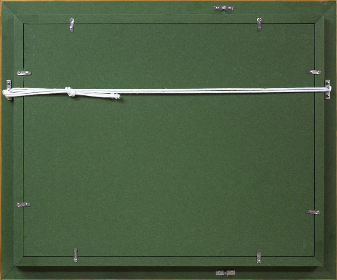 的場信治「トレド(スペイン)」油絵・F6号 額縁裏側画像