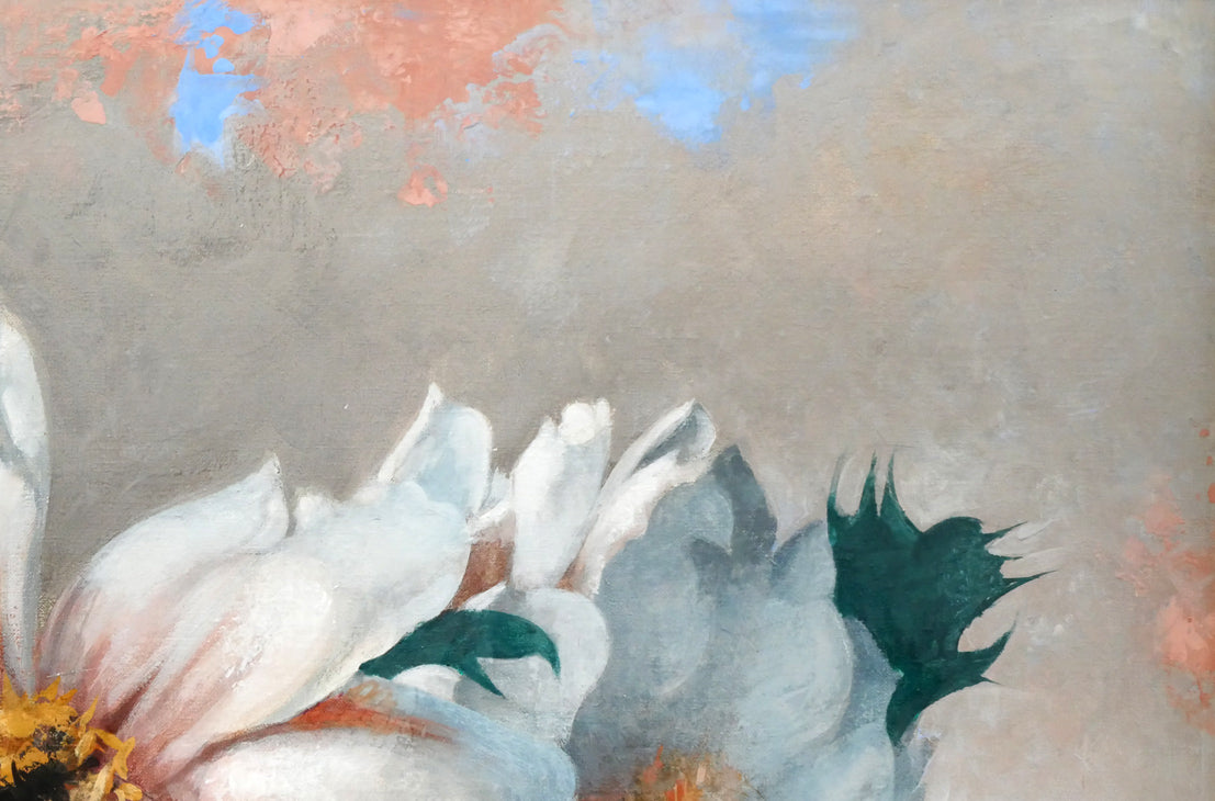 松樹路人「牡丹」油絵・M12号 拡大画像2