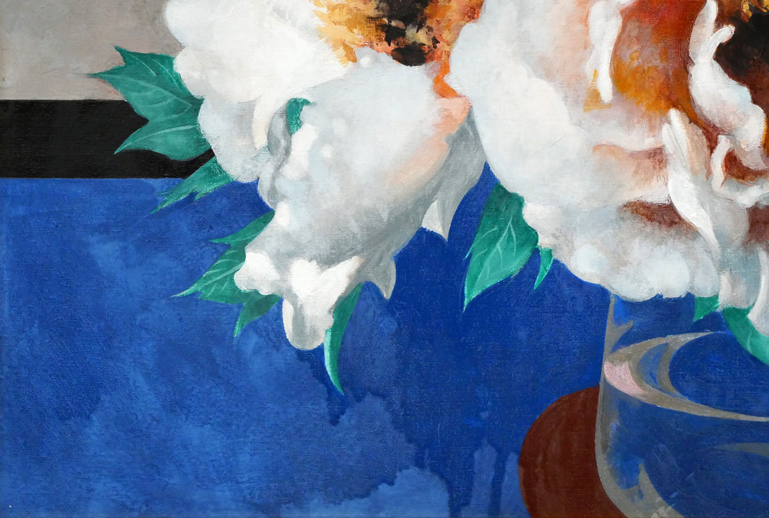 松樹路人「牡丹」油絵・M12号 拡大画像3