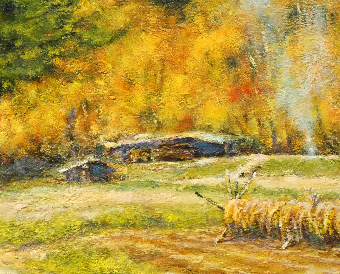 松本晴夫「錦秋」油絵・M10号 拡大画像5