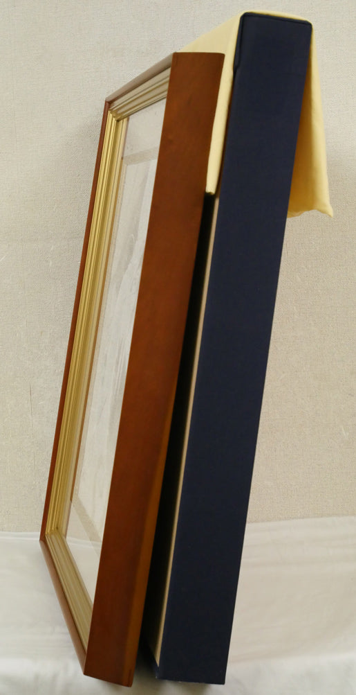 松尾敏男「龍」木版画 付属品画像(黄袋、布タトウ箱付き)