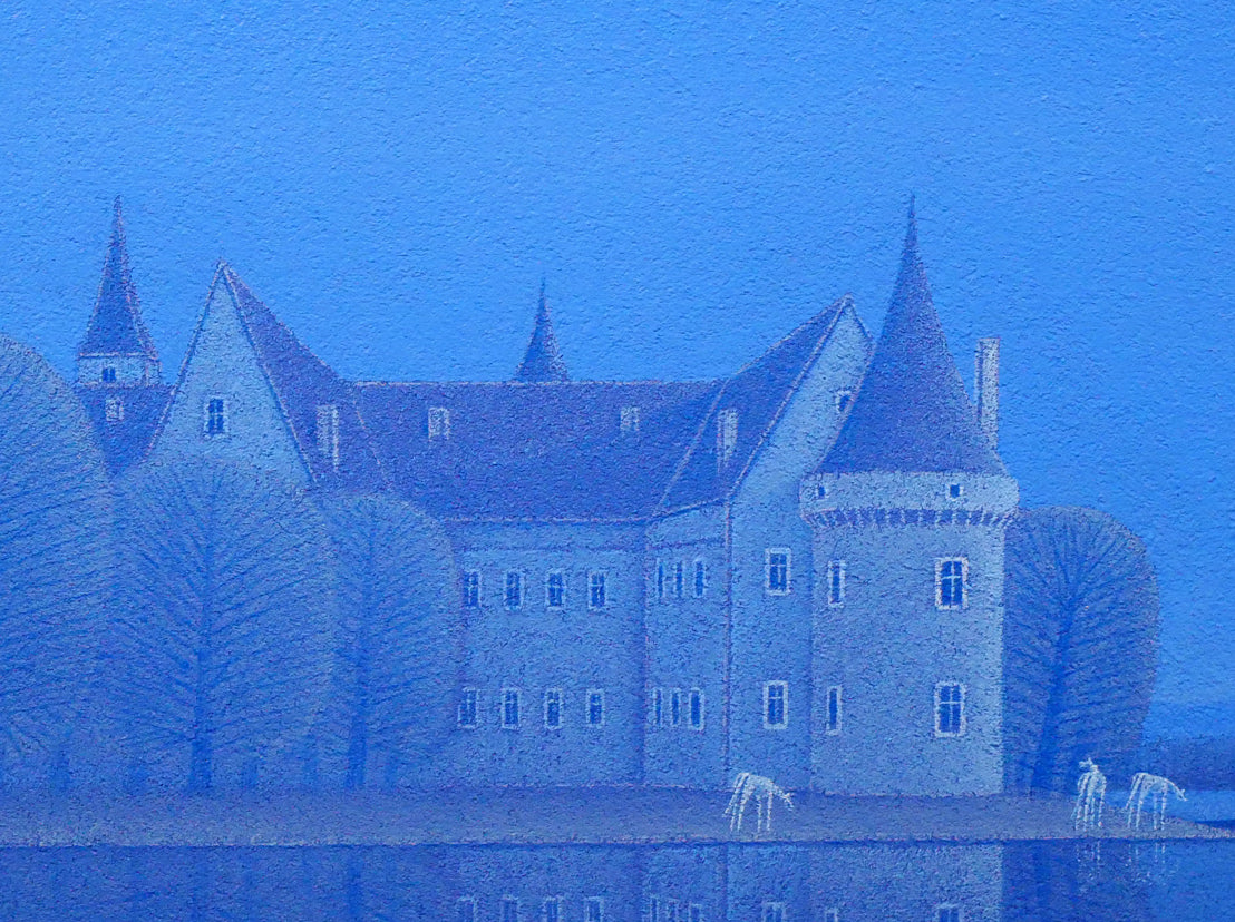 松浦敬文「水辺の城(馬九行く-うまくいく)」油絵・F10号 拡大画像5