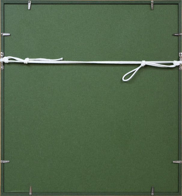 九代目松本幸四郎(元:二代目松本白鸚)直筆サイン色紙 額縁裏側画像