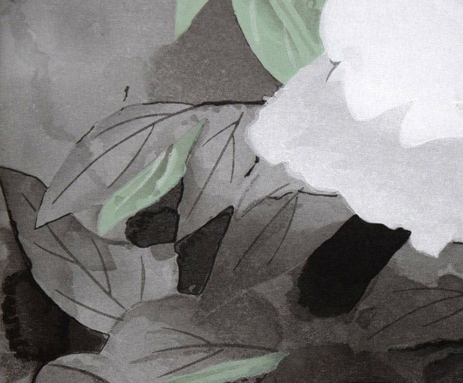 松尾敏男「牡丹晨光」木版画 拡大画像4