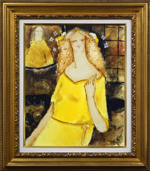 松任谷國子「春近し」油絵・F8号