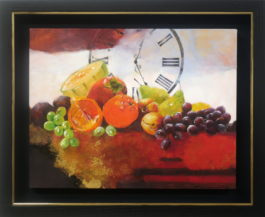 マユミ・ウヌマ・リンク(鵜沼真弓)「果実」油絵・F6号