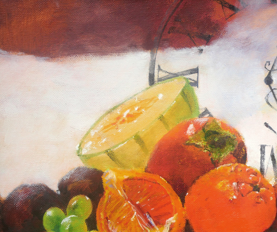 マユミ・ウヌマ・リンク(鵜沼真弓)「果実」油絵・F6号 拡大画像1