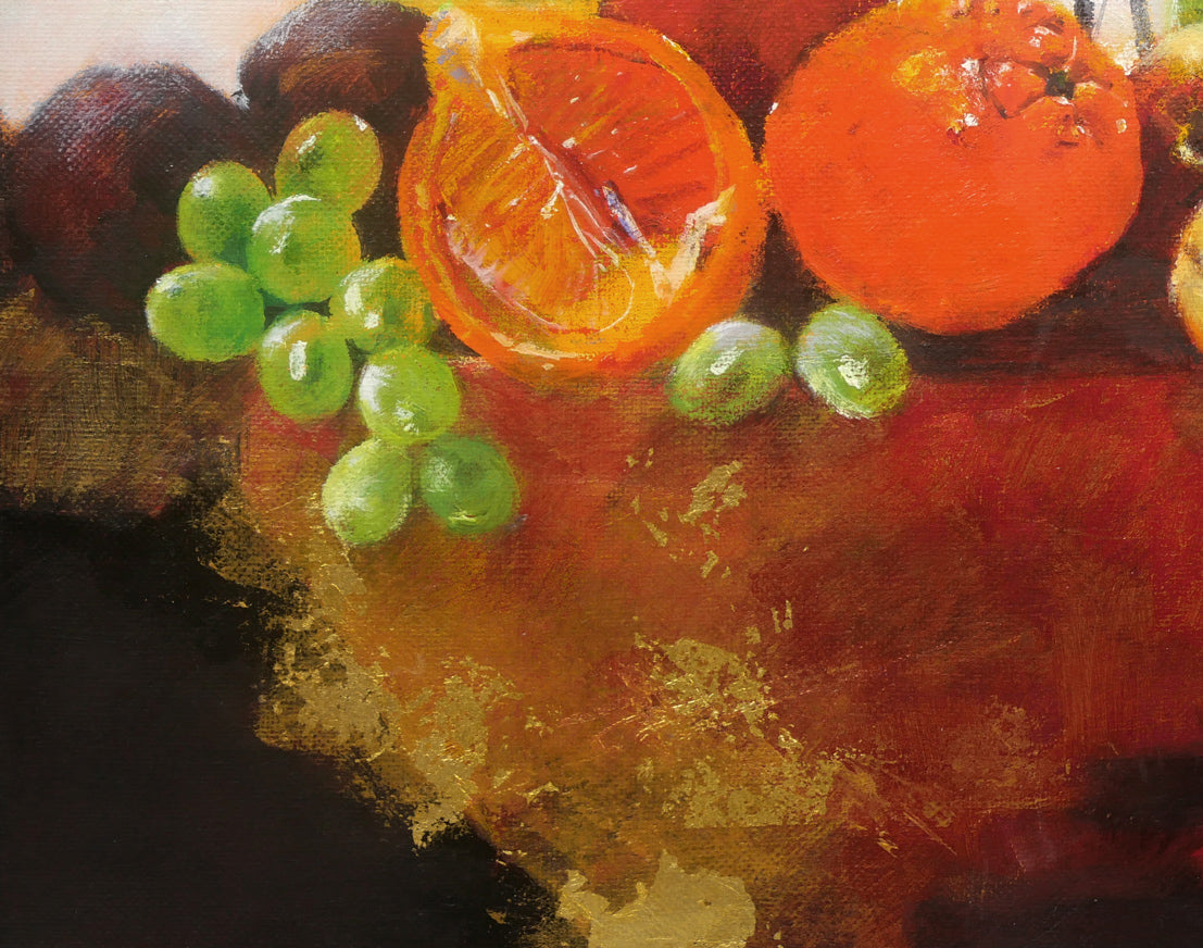 マユミ・ウヌマ・リンク(鵜沼真弓)「果実」油絵・F6号 拡大画像3