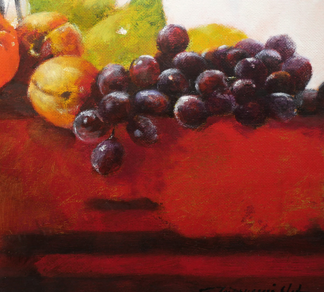 マユミ・ウヌマ・リンク(鵜沼真弓)「果実」油絵・F6号 拡大画像4