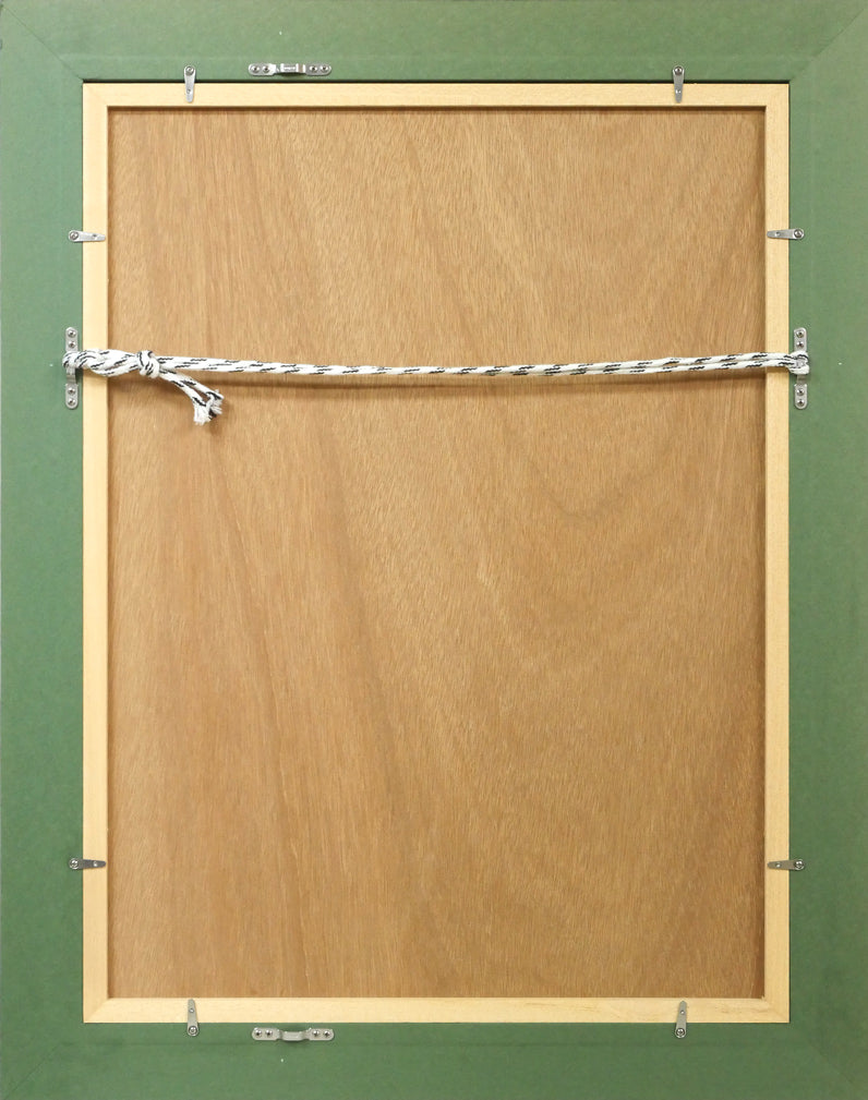 ジャン=フランソワ ミレー(Jean-François MILLET)「仕事に出かける人」銅版画 額縁裏側画像