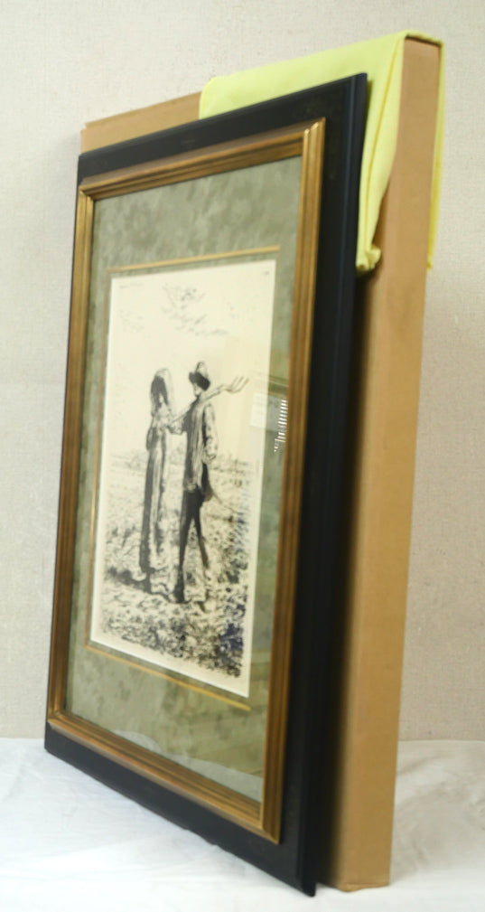 ジャン=フランソワ ミレー(Jean-François MILLET)「仕事に出かける人」銅版画 付属品画像