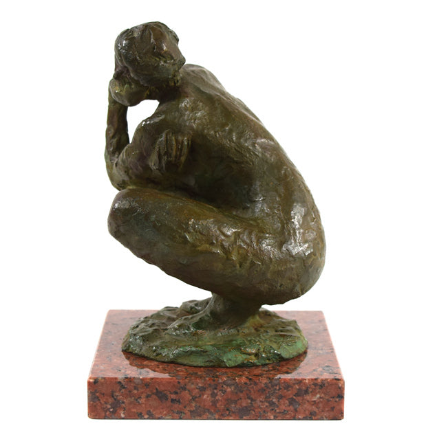 峯 孝「裸婦坐像」ブロンズ作品 作品全体画像4