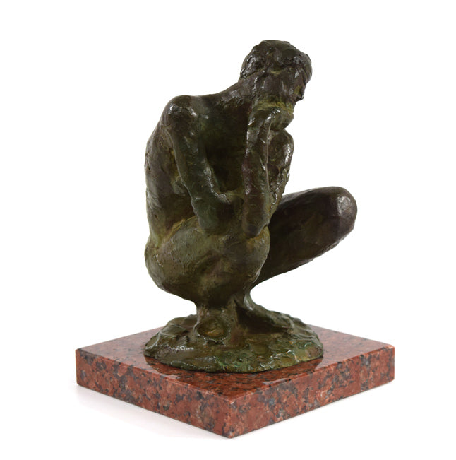 峯 孝「裸婦坐像」ブロンズ作品 作品全体画像3