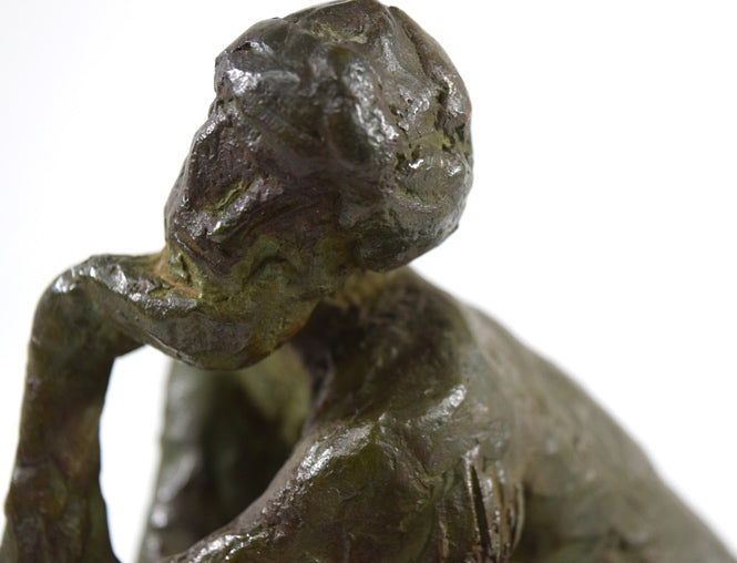峯 孝「裸婦坐像」ブロンズ作品