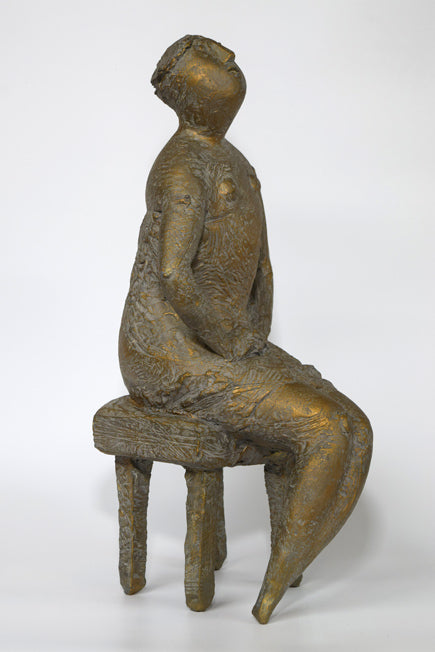 峯田敏郎「女性像」石膏彫刻に着色 作品全体画像4