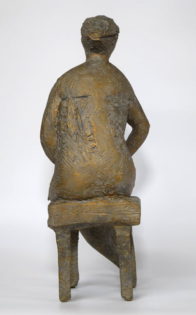 峯田敏郎「女性像」石膏彫刻に着色 作品全体画像6