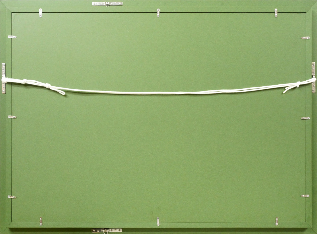 身野友之「紅葉・清水寺」油絵・M20号 額縁裏側画像