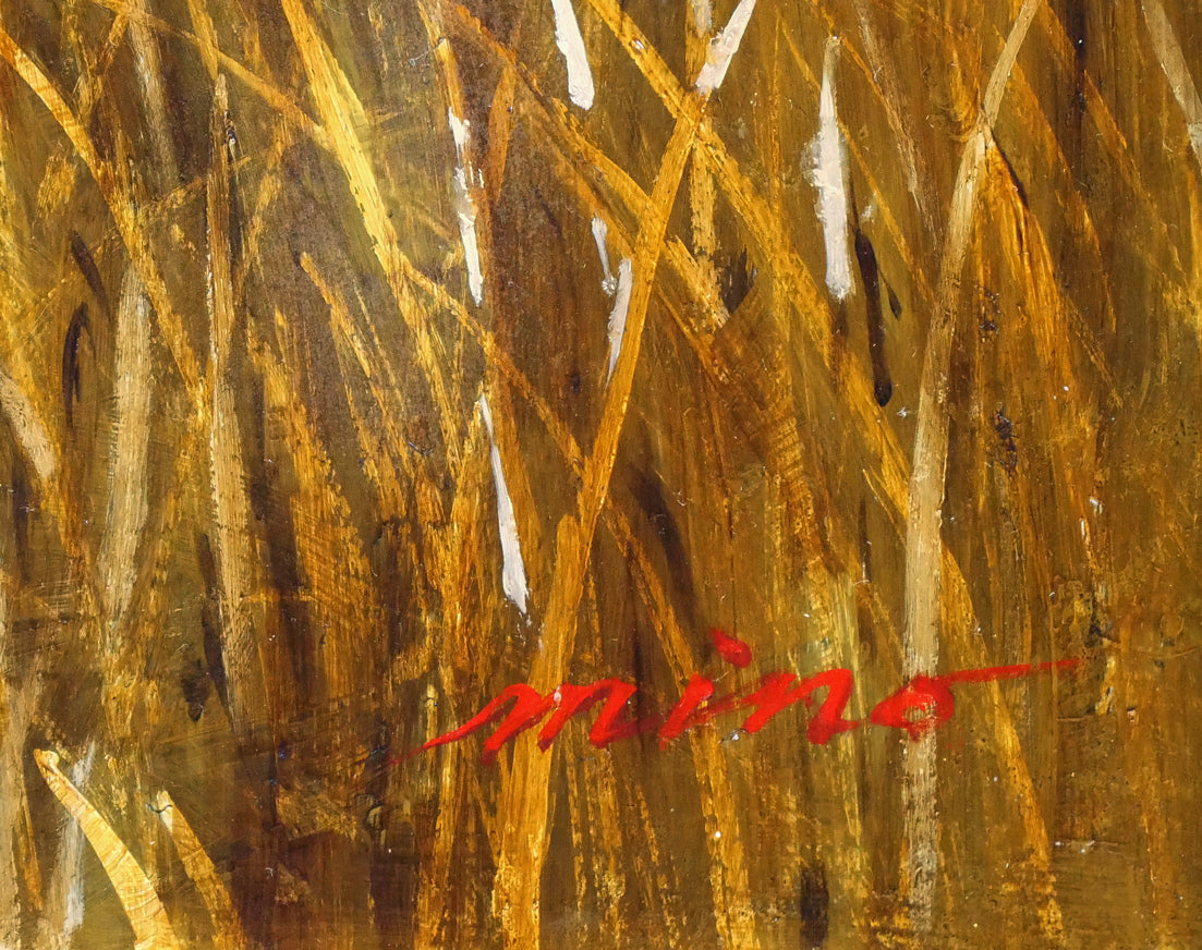 身野友之「紅葉・清水寺」油絵・M20号 サイン拡大画像