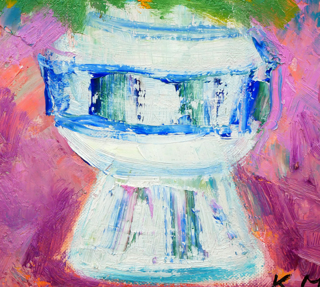 三塩清巳「バラ」油絵・F4号 拡大画像4