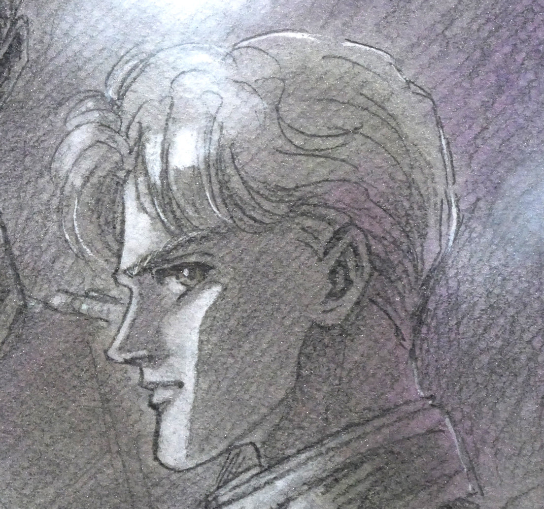 道原かつみ「双璧(銀河英雄伝説)」ミクスドメディア版画 拡大画像4