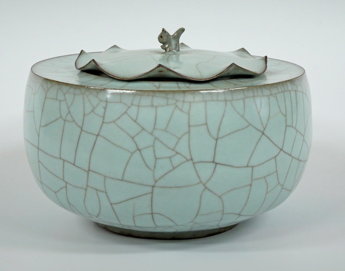 三浦小平二「青磁壺」共箱