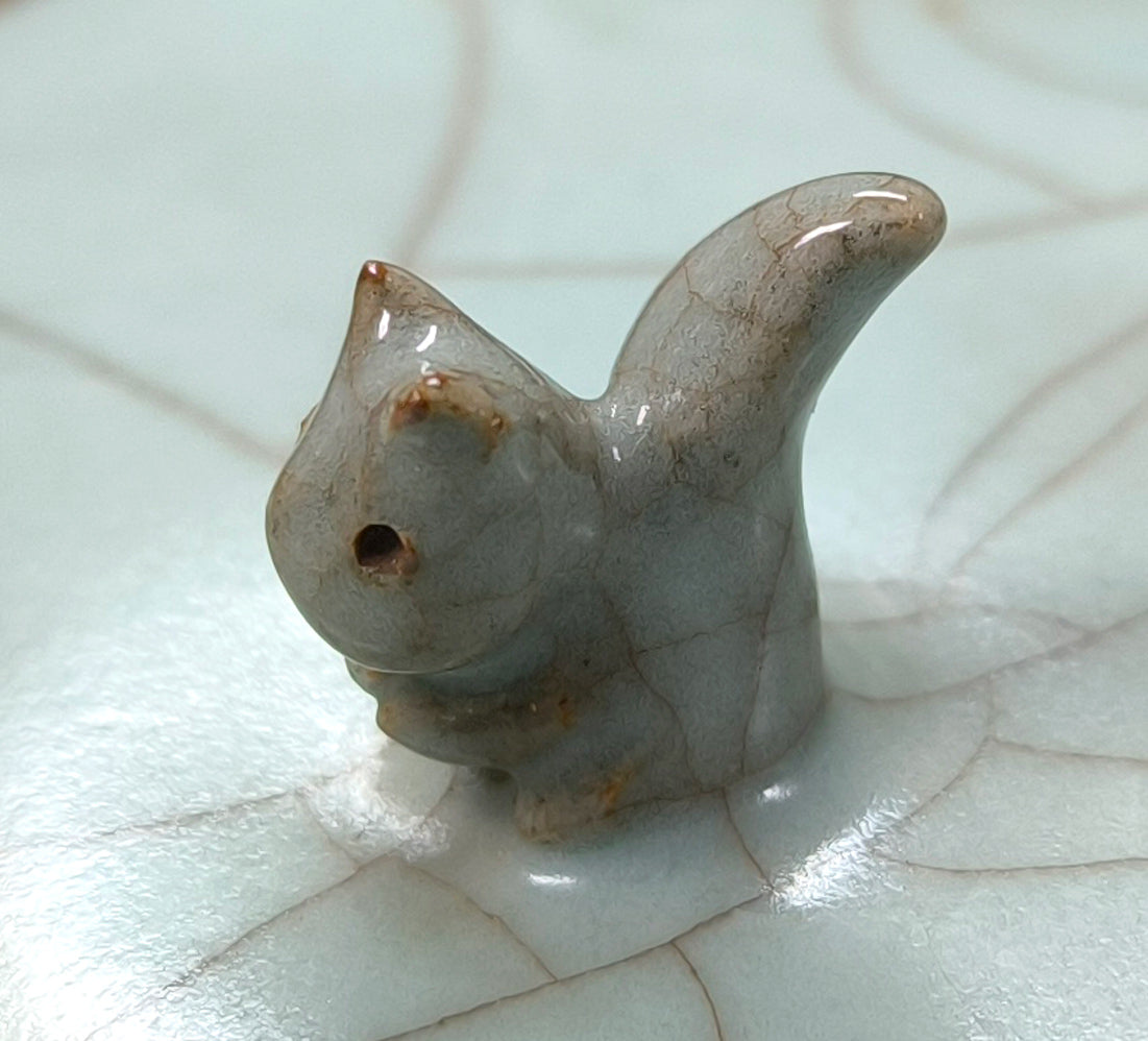 三浦小平二「青磁壺」共箱 上部拡大画像1