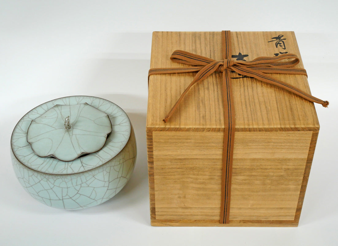 三浦小平二「青磁壺」共箱 付属品画像