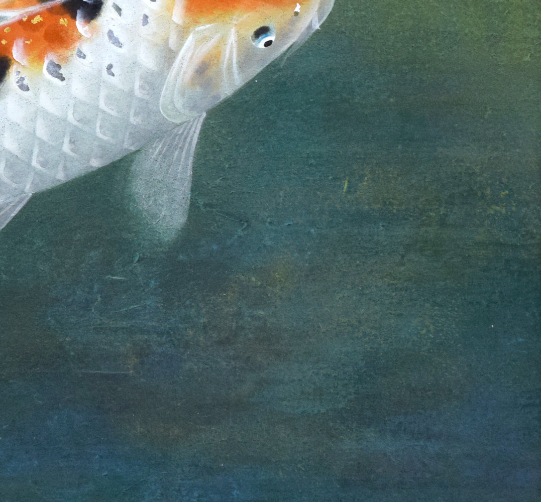 三輪高英「鯉」日本画・6号 拡大画像6