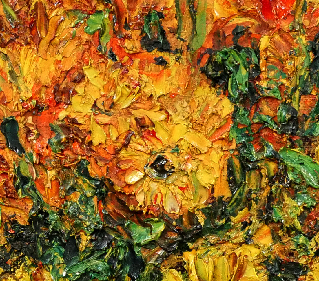 宮川魏「小菊」油絵・F10号 拡大画像5