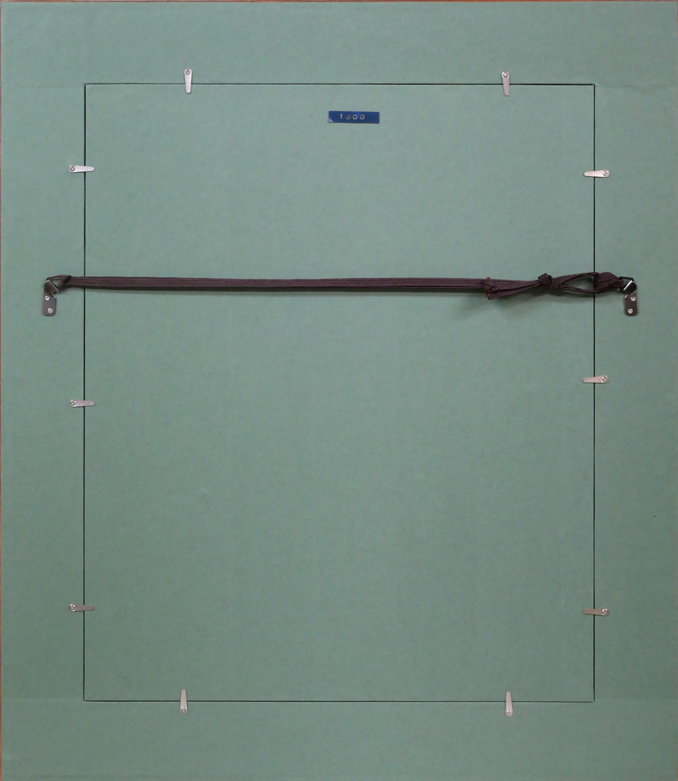 宮永岳彦「婦人像」油絵・F6号 額縁裏側画像